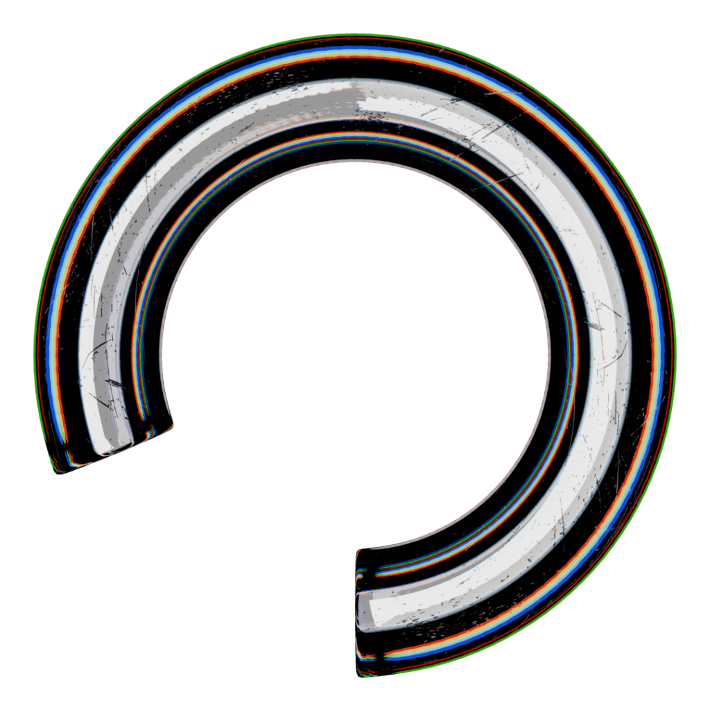 Transparent glass circle artwork