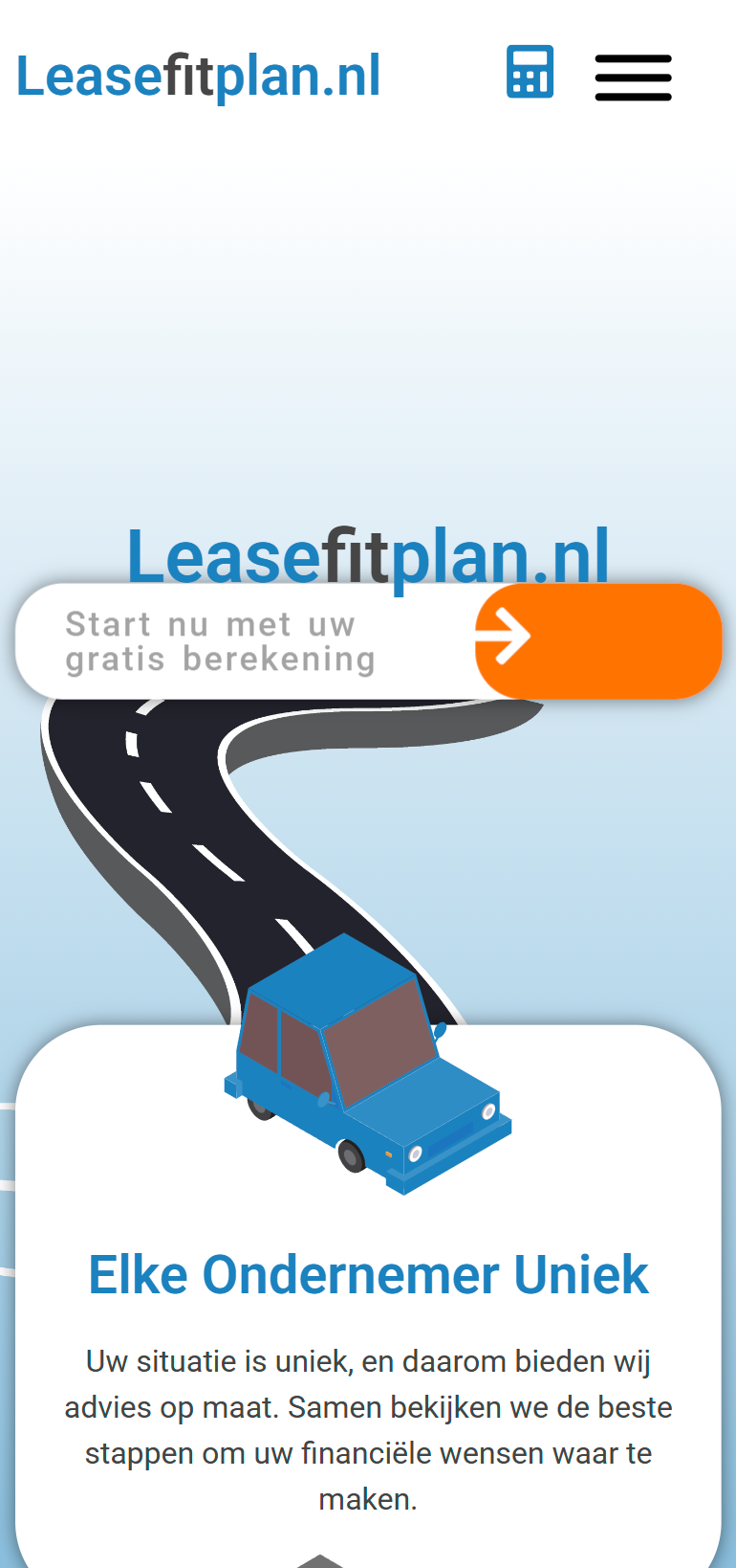 Website design for LeaseFitPlan