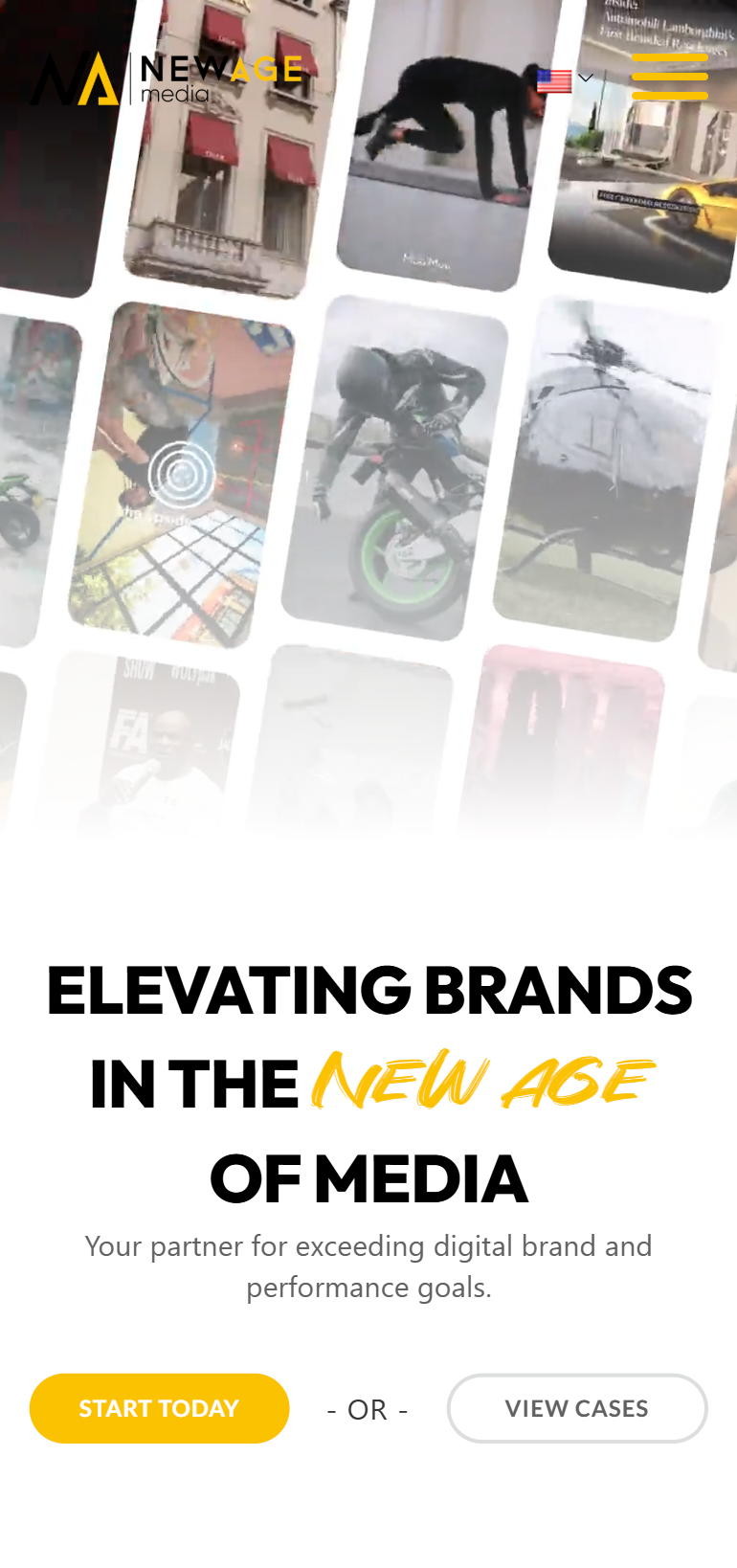 Website design for New Age Media